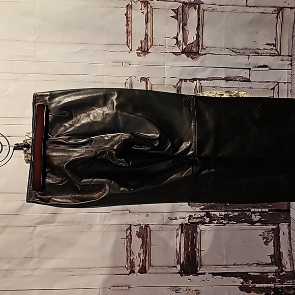 NWT BaNaNa RePuBLiC BLaCK LeaTHeR PaNTS SiZe 2 - Picture 2 of 7